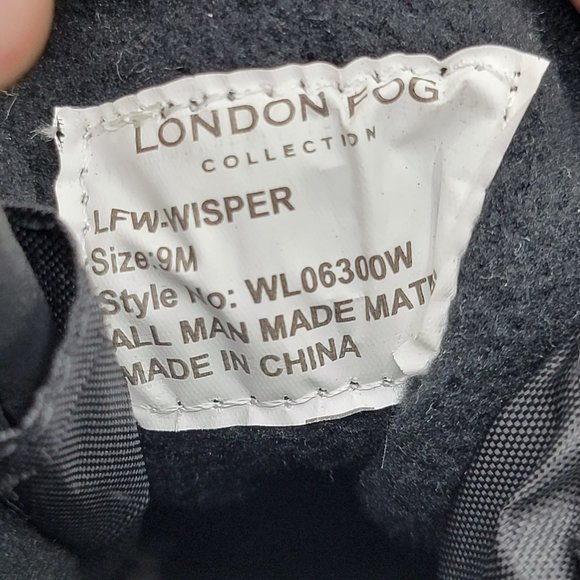 London Fog Collection Womens 9 M Black Red Boots Waterproof Outdoors Casual - Picture 8 of 13